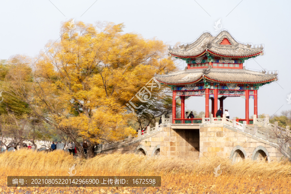 北京頤和園秋天風景