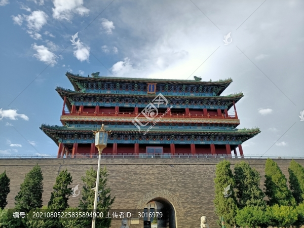 北京前門(mén)正陽(yáng)門(mén)城樓歷史名勝古跡