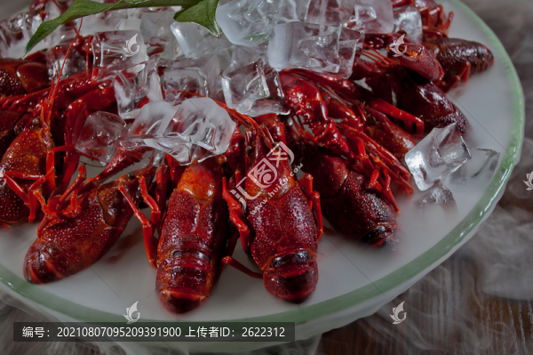 冰鎮(zhèn)小龍蝦特寫