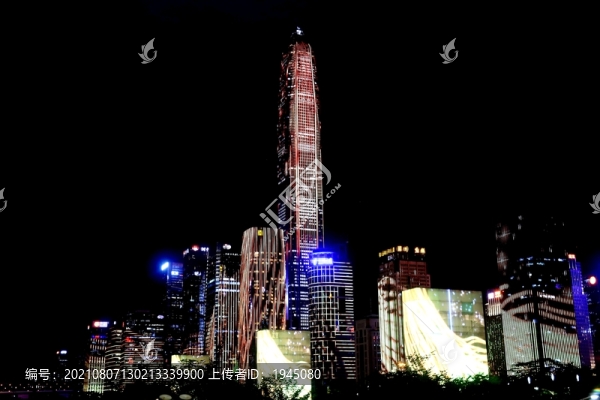深圳市民中心絢麗燈光秀