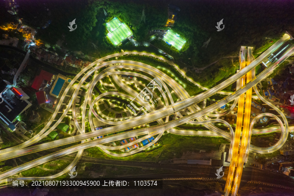 航拍貴州貴陽黔春立交橋