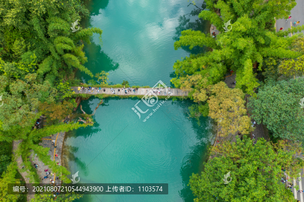 航拍貴州荔波小七孔景區(qū)