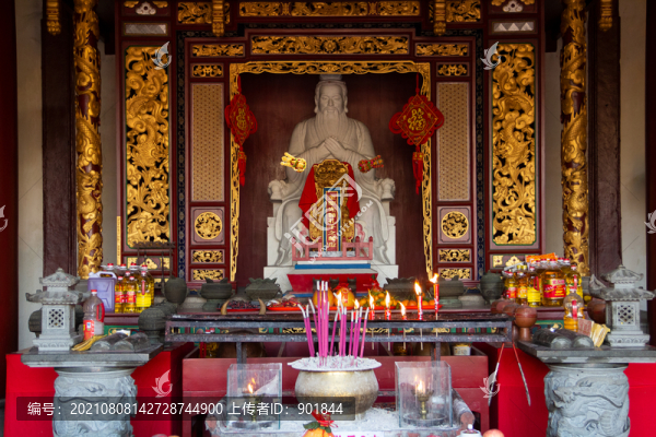 海南文昌孔廟大成殿內(nèi)景