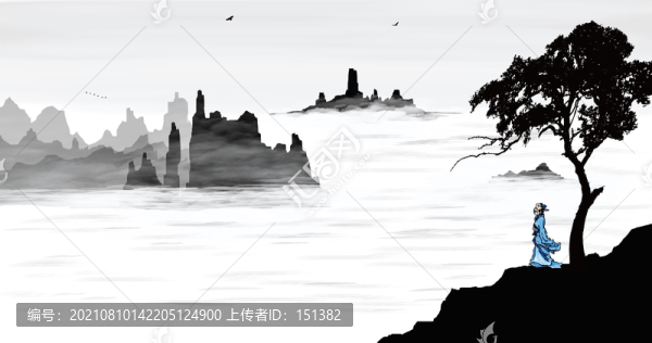 意境山水畫(huà)水墨山水畫(huà)