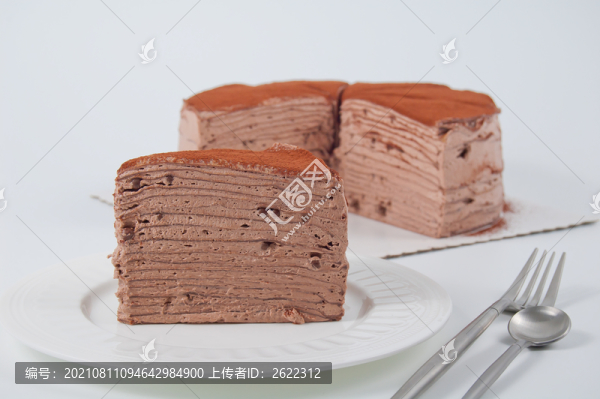 巧克力千層蛋糕切塊