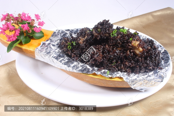 紫米蒸排骨
