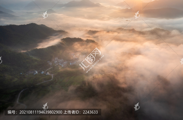 云海朝霞仙境浙江麗水東西巖