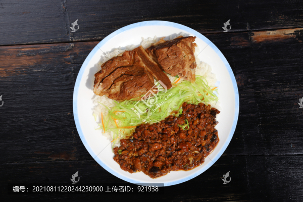 小排肉燥雙拼飯