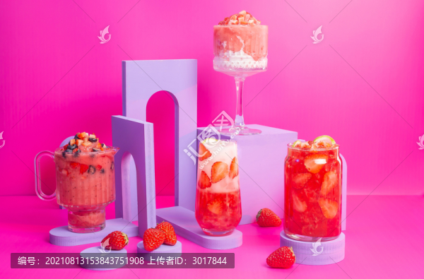 草莓飲品組合