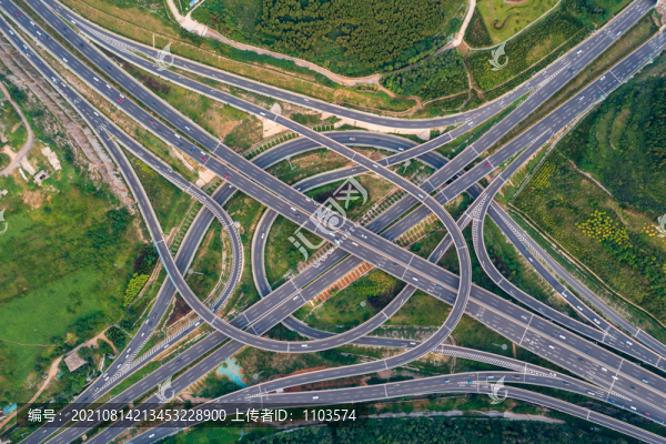 航拍濟南扳倒井立交橋