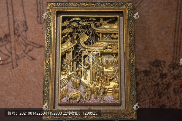 清代包公斷案木雕板