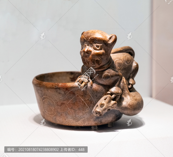 貓科動(dòng)物形陶碗