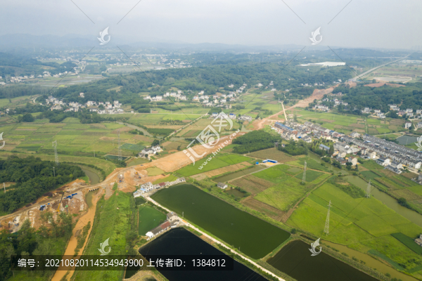 公路修建航拍