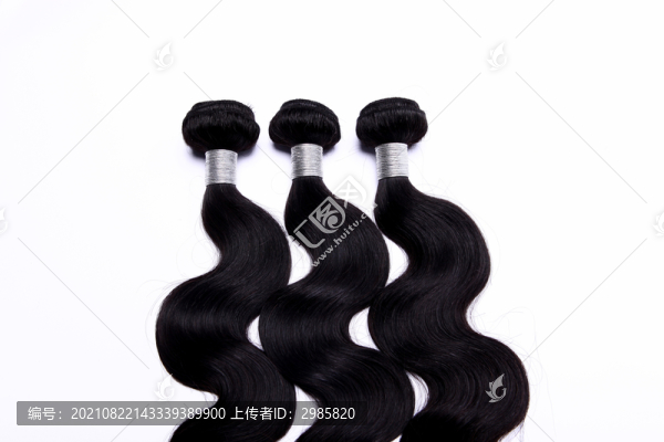 黑色假發(fā)片發(fā)質(zhì)有光澤
