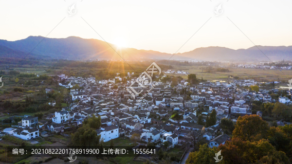 航拍南屏落日