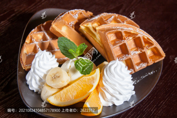 華夫餅冰激凌套餐