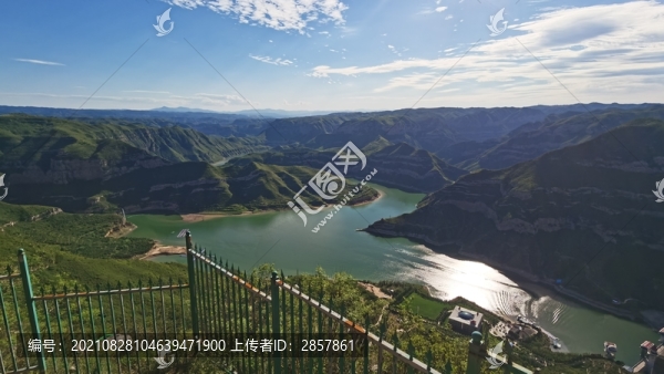 汾河二庫藍(lán)天白云崇山峻嶺