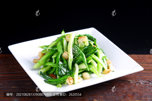 拍蒜炒芥蘭苗