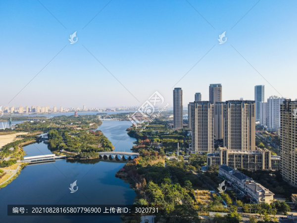 航拍廈門集美新城園博苑