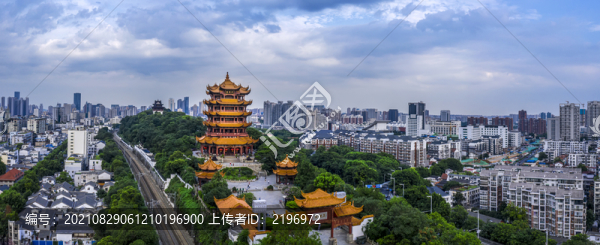 寬幅黃鶴樓鳥瞰圖