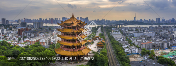 鳥瞰黃鶴樓大圖