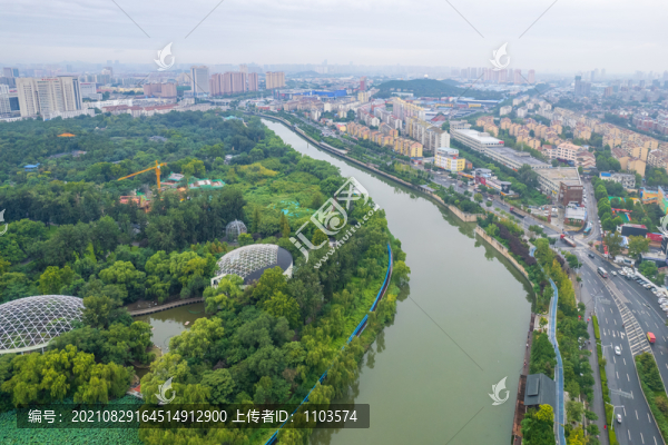 航拍濟(jì)南小清河