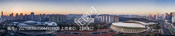 寬幅濟(jì)南市行政中心全景