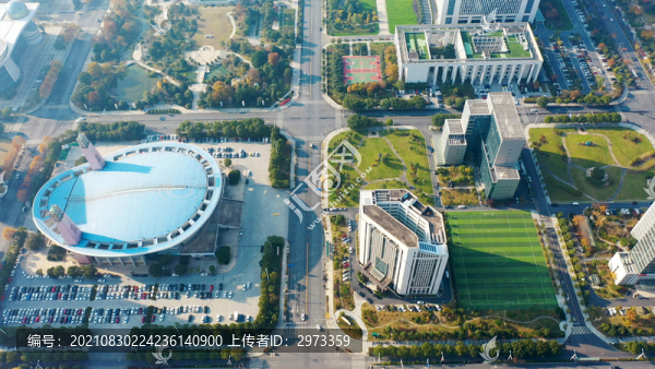 航拍江西吉安城南新區(qū)建筑