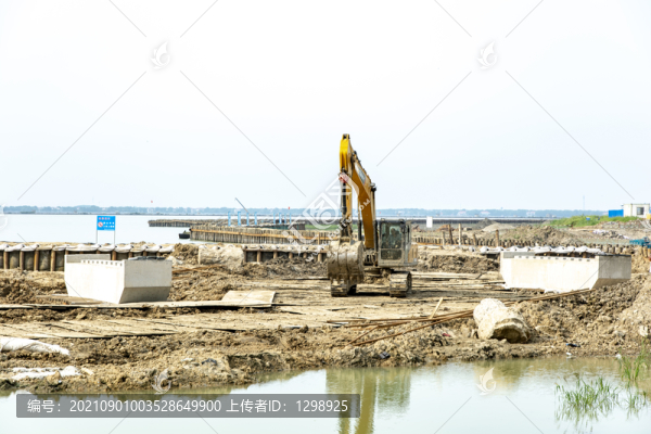 湖面橋梁工程建設
