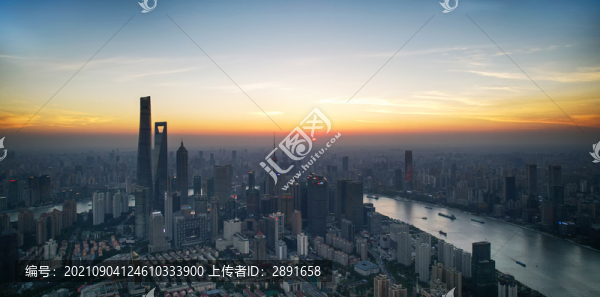 航拍陸家嘴地標(biāo)風(fēng)光