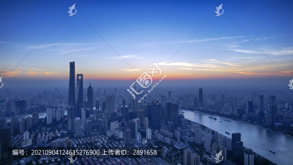 航拍陸家嘴地標風(fēng)光