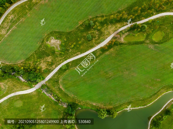 高視角拍青島高爾夫球場(chǎng)場(chǎng)景