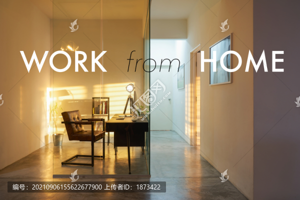 在家工作WFH標(biāo)題簡約辦公空間封面設(shè)計(jì)