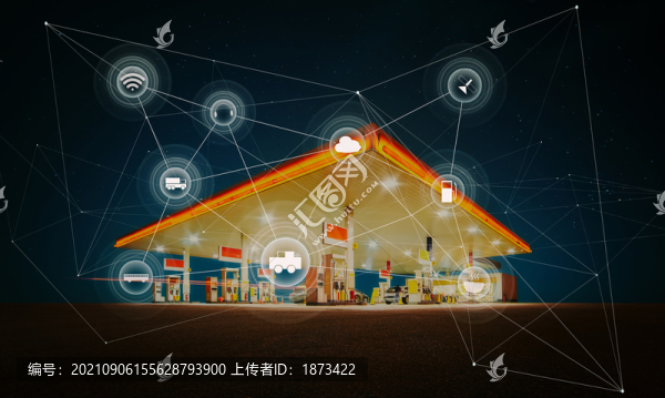 云服務(wù)智能科技感網(wǎng)絡(luò)加油站背景設(shè)計