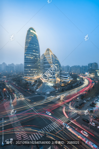 北京望京SOHO夜景城市風(fēng)光