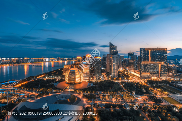 杭州錢江新城夜景