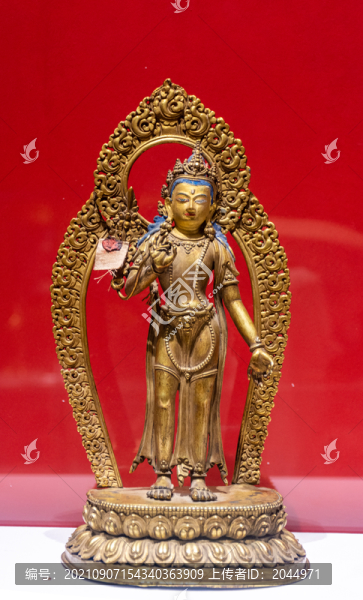 鍍金銅八大隨佛菩薩像