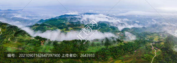 重慶江津區(qū)鄉(xiāng)村晨霧似仙境