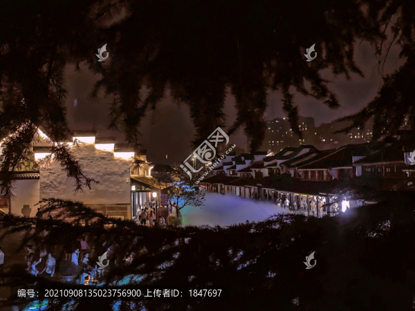 紹興柯橋古鎮(zhèn)夜景