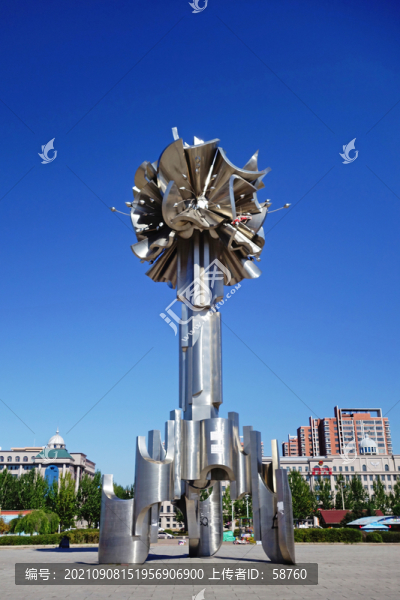 延吉市標(biāo)志性雕塑金達(dá)萊花