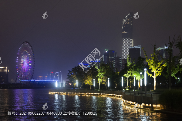 蘇州金雞湖建筑夜景