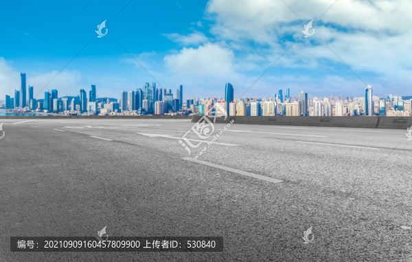 瀝青地面和建筑景觀