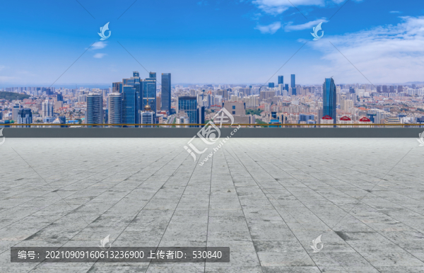 地磚地面和建筑景觀