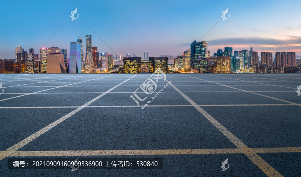 道路交通和城市景觀夜景