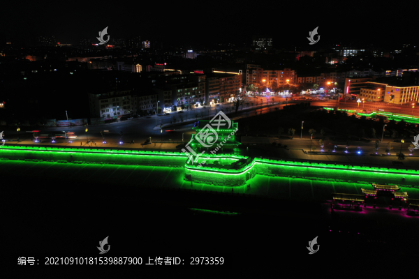 江西吉水古城墻夜景
