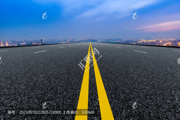 道路地面和城市景觀