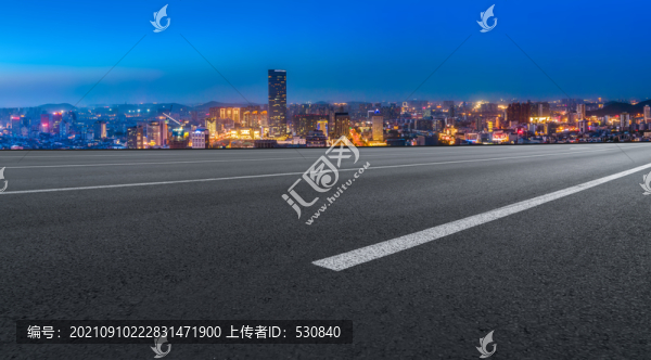 高速公路天際線和城市風(fēng)光