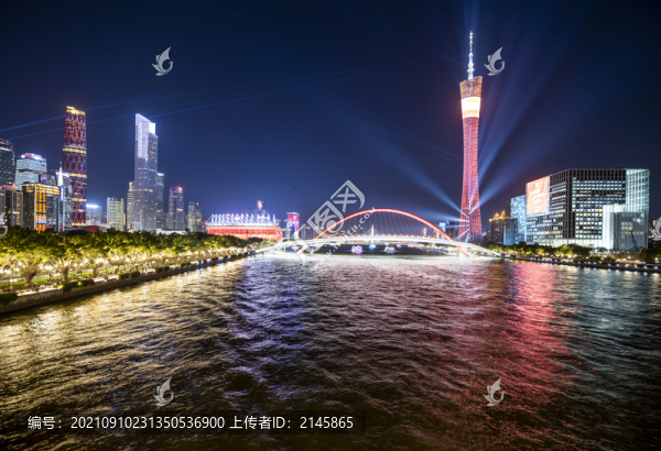 廣州珠江新城廣州塔城市夜景