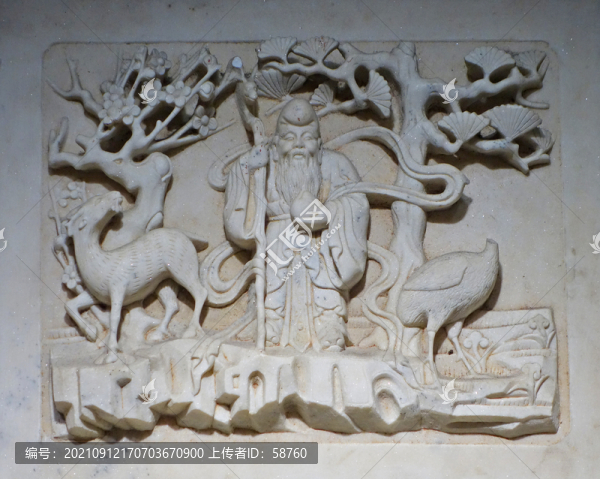 清代漢白玉雕三國(guó)屏風(fēng)