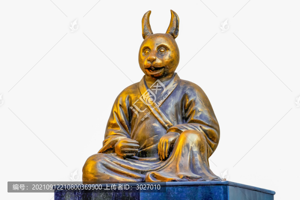 人身獸首銅像